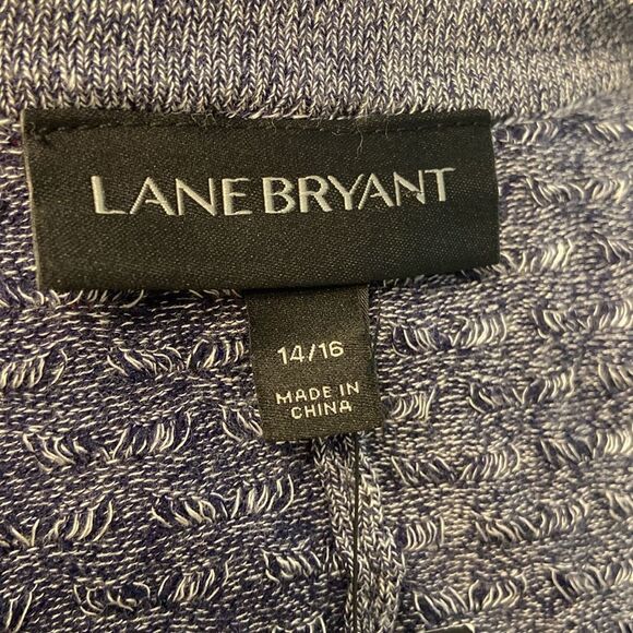 Lane Bryant Blue Ribbed Short Sleeve Open Front Cardigan Size 14/16 NEW - Picture 6 of 10
